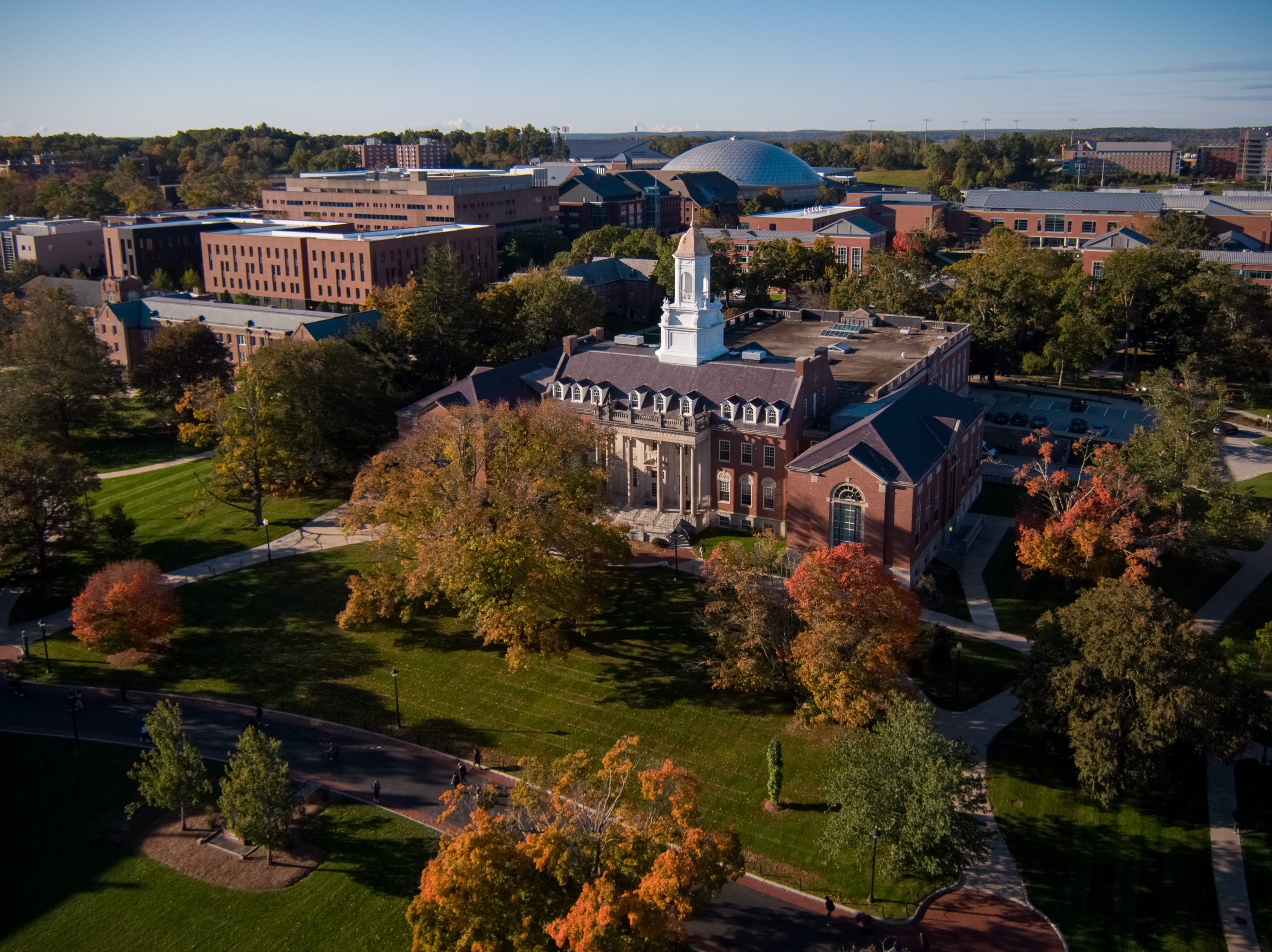 Aerial Drone Image of UConn 